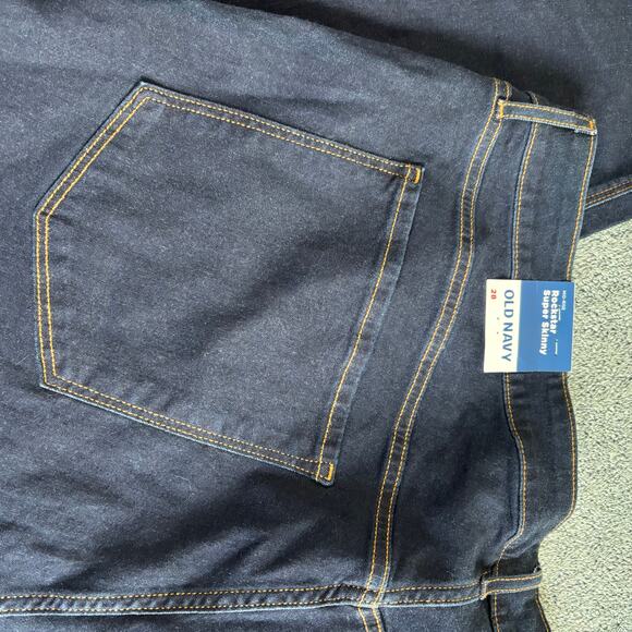 Old‎ Navy Rockstar Super Skinny Mid Rise Jeans Plus Size 28 Dark Wash - Picture 4 of 8